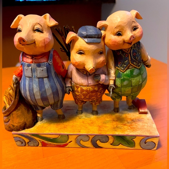 Jim Shore “Chinny-Chin-Chins” three little pigs. - Picture 1 of 5